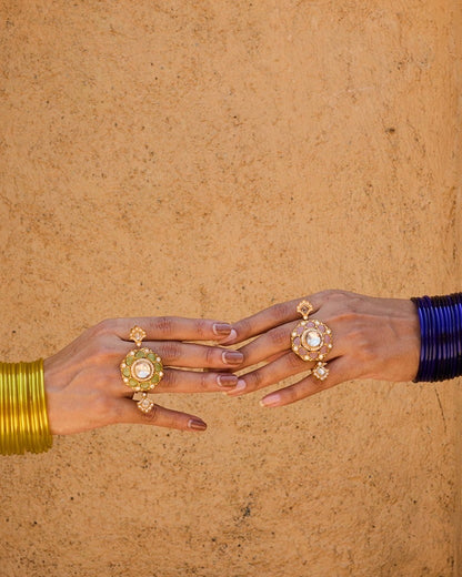 Kundan Duo Ring