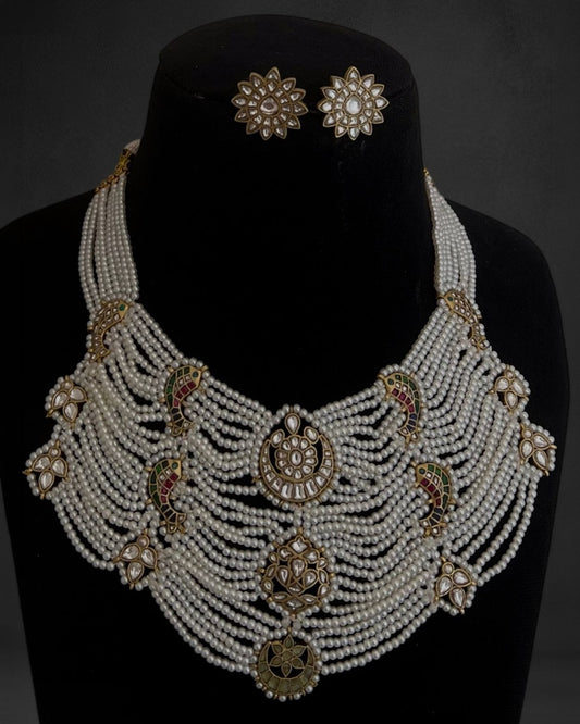 Rangrez Pearl Necklace Set