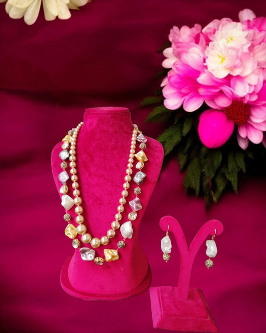 Beaded Pearl Layering Necklace