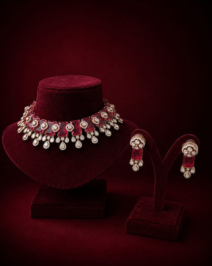Red Kundan  Necklace Set