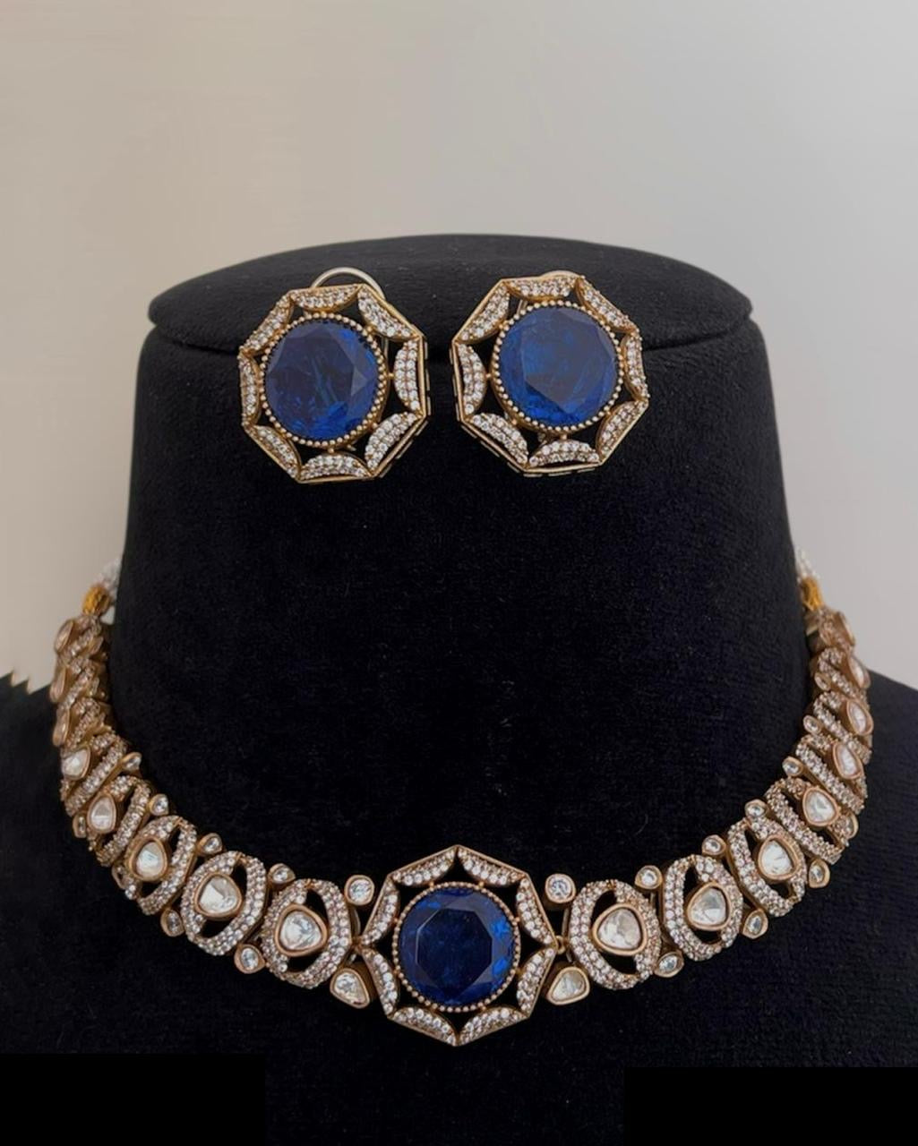 Trendy Kundan Polki Choker Necklace Set