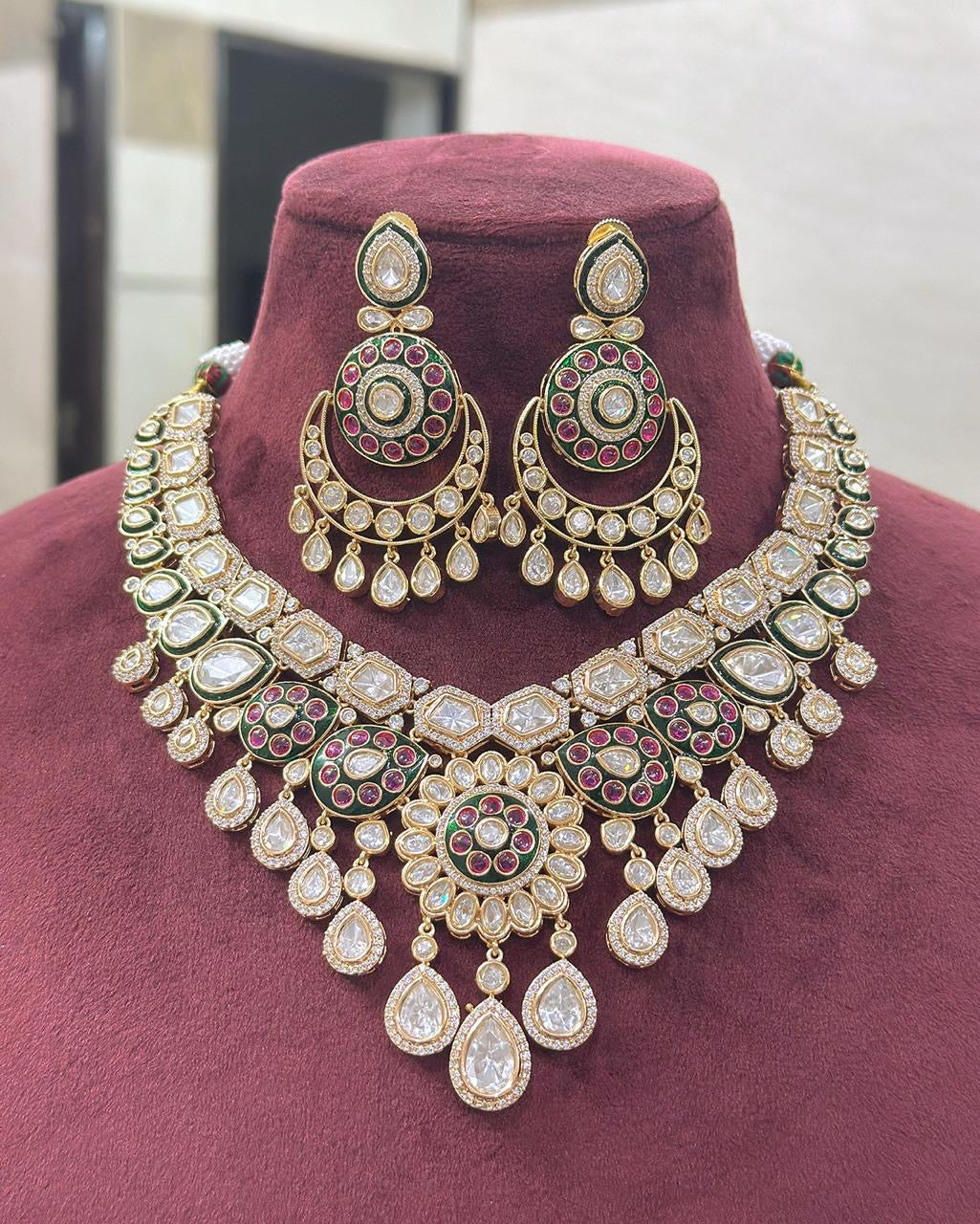 Moissanite Polki Necklace
