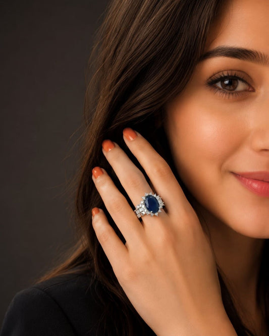 Sapphire Statement Diamond Ring