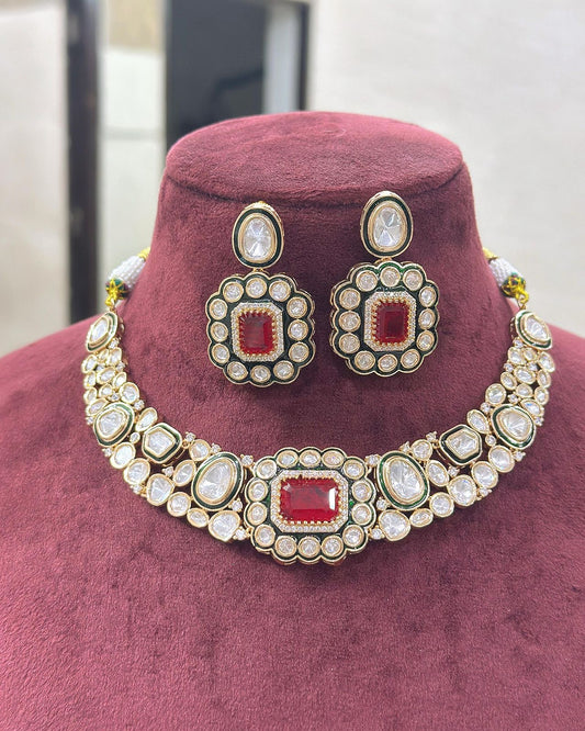 Kundan  Statement Necklace Set
