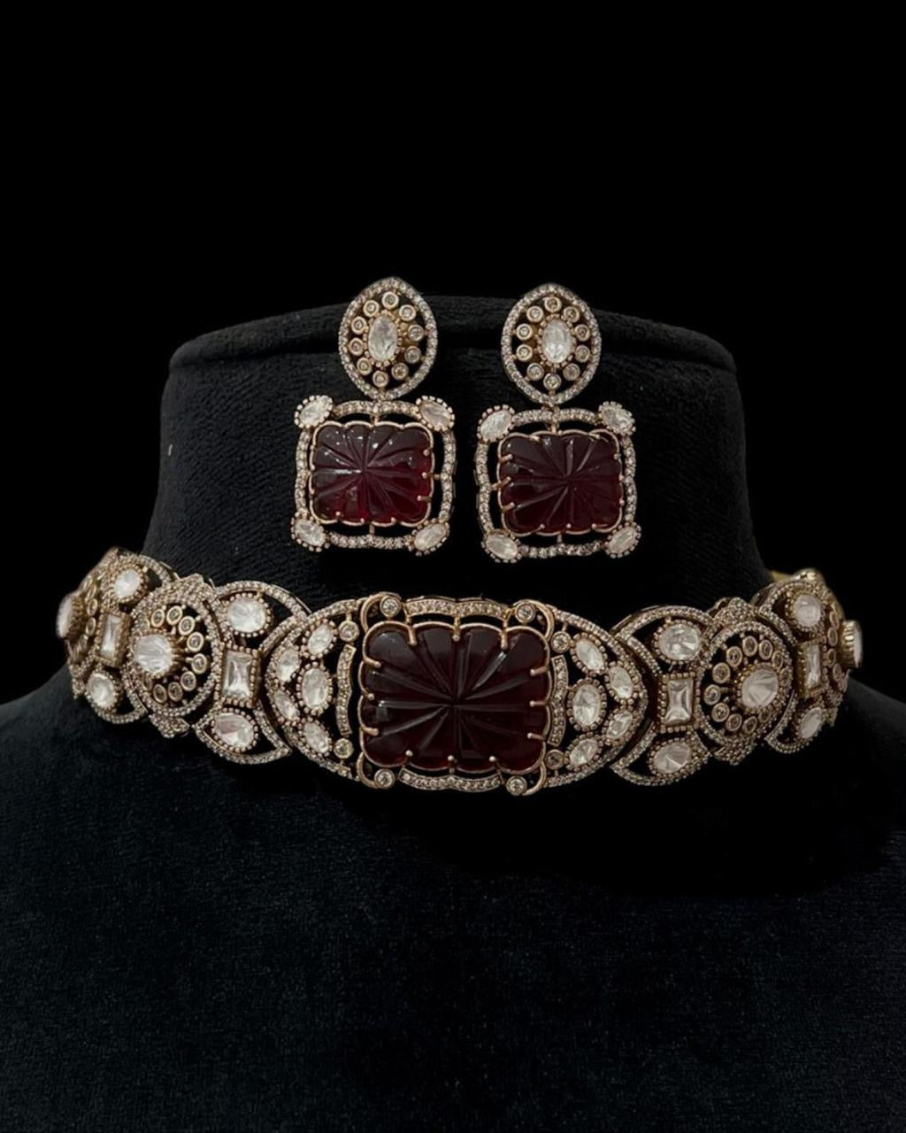Polki Choker Necklace Set