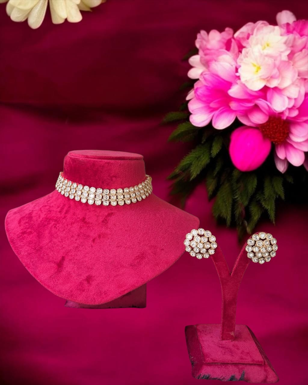 Polki Choker Necklace Set