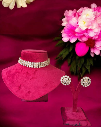 Polki Choker Necklace Set