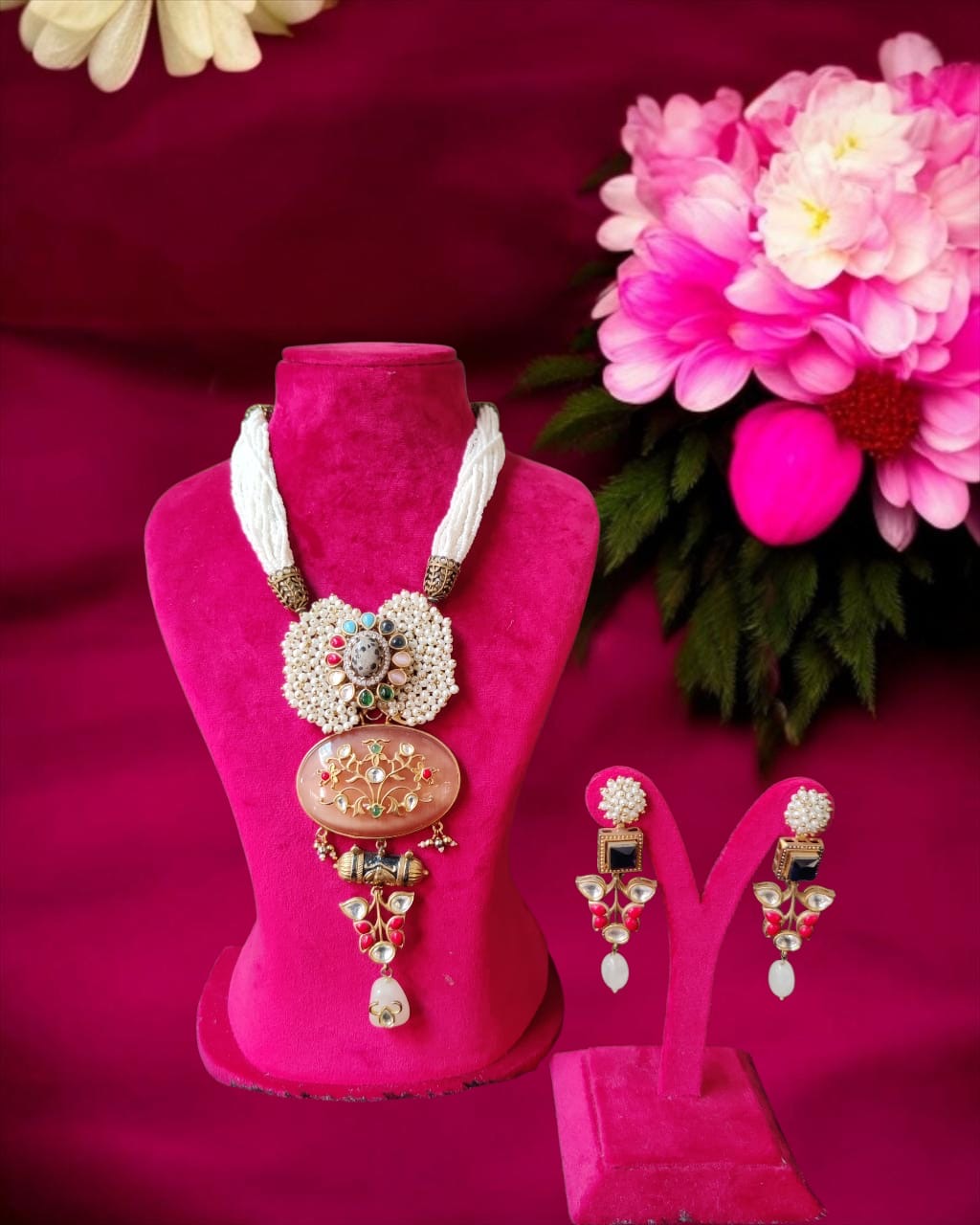 Multicolor Festive Necklace Set