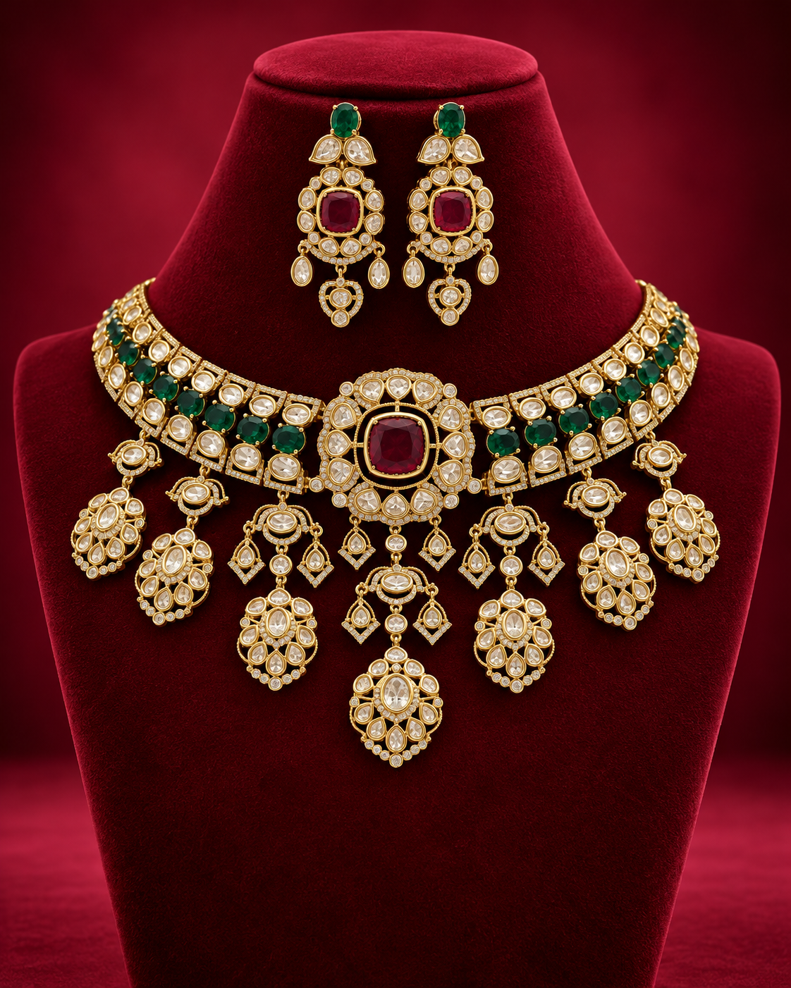 Grand Polki Bridal Necklace Set