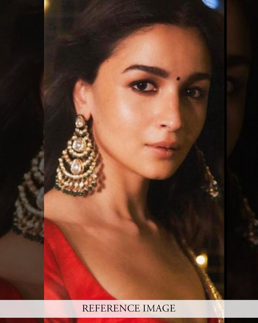 Alia Bhatt Inspired Kundan Polki Earrings