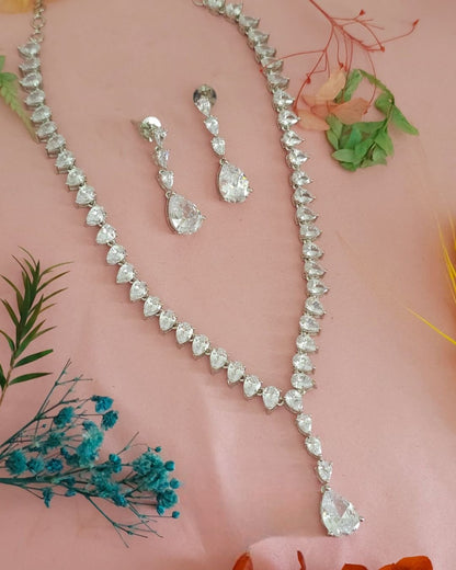 Alia Inspired Diamond Necklace Set