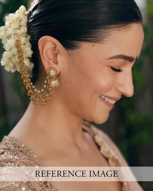 Alia Bhatt Inspired Earrings with Ear-chains