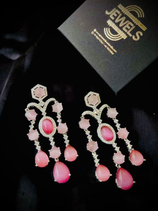 Pink Diamond Danglers