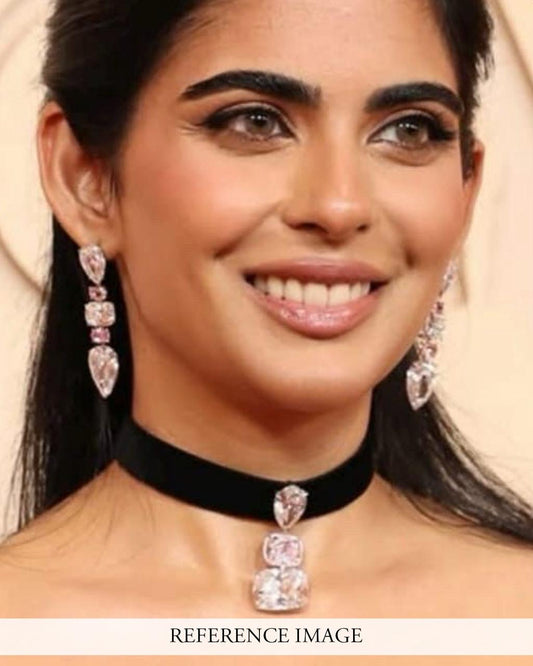 Isha Ambani Inspired Diamond Velvet Choker Necklace