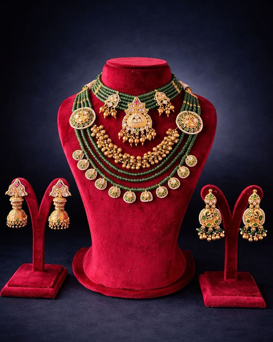 Heritage  Layered Ghughroo Necklace Set