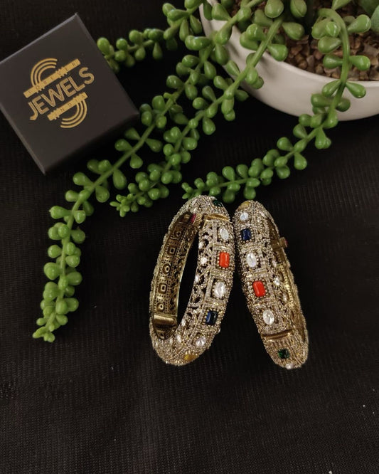 Multicolor Victorian Kundan Kadas