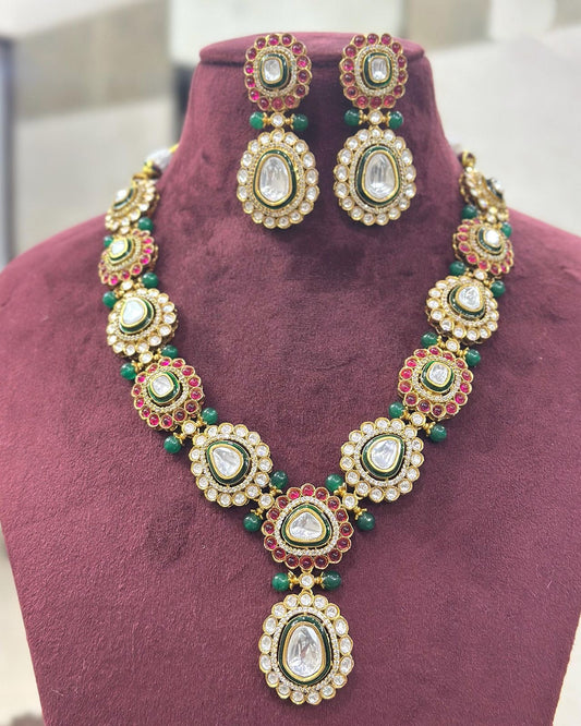 Long Polki Kundan Necklace
