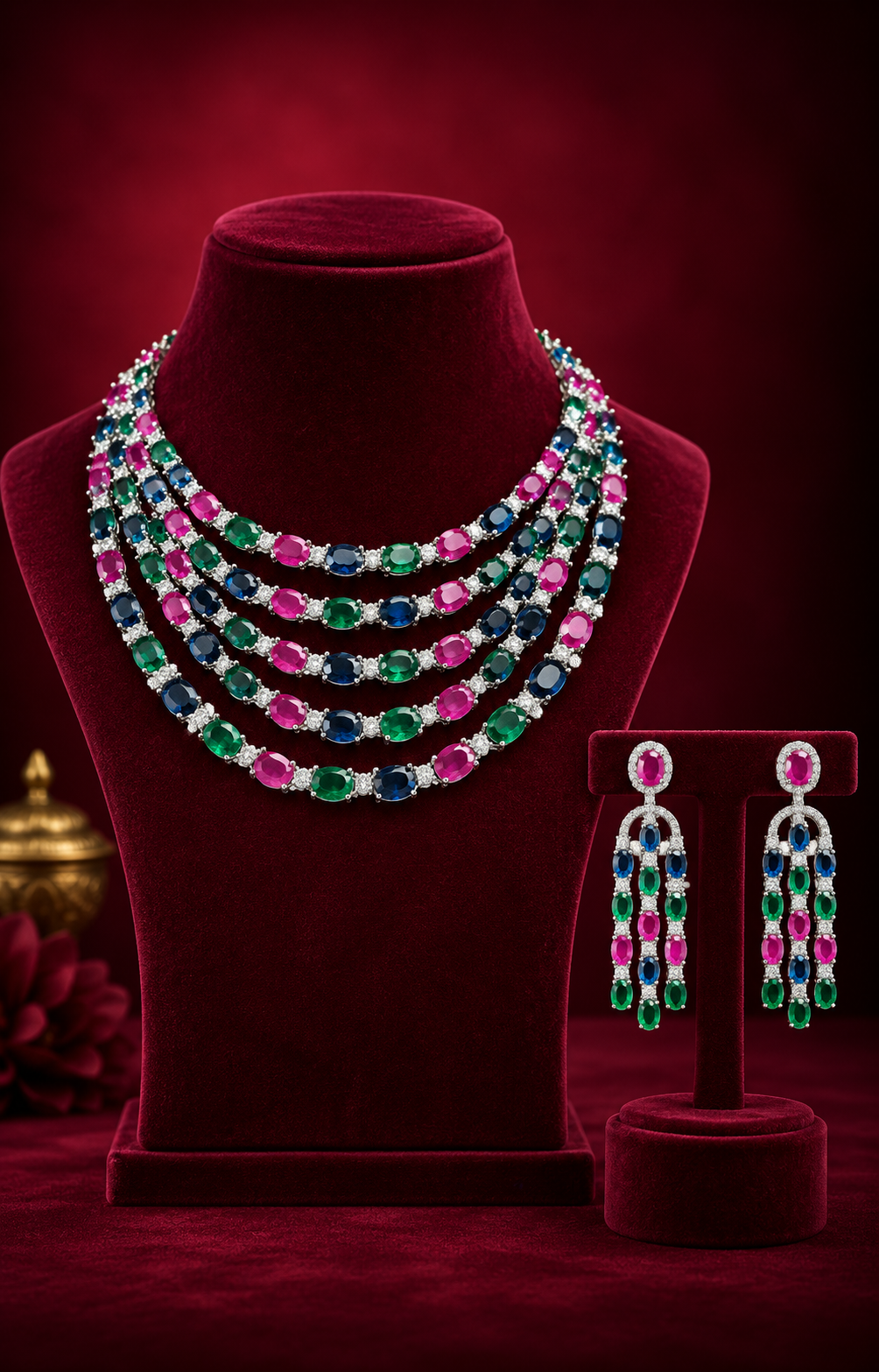Statement  Layered Diamond Beauty