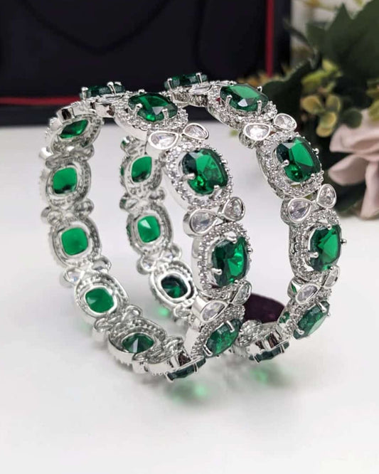 Green Diamond Bangles
