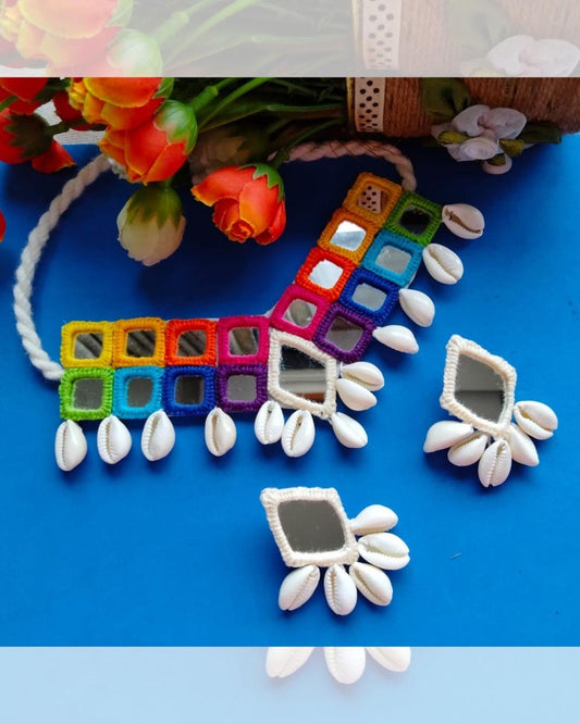 Multicolor Shell Necklace set