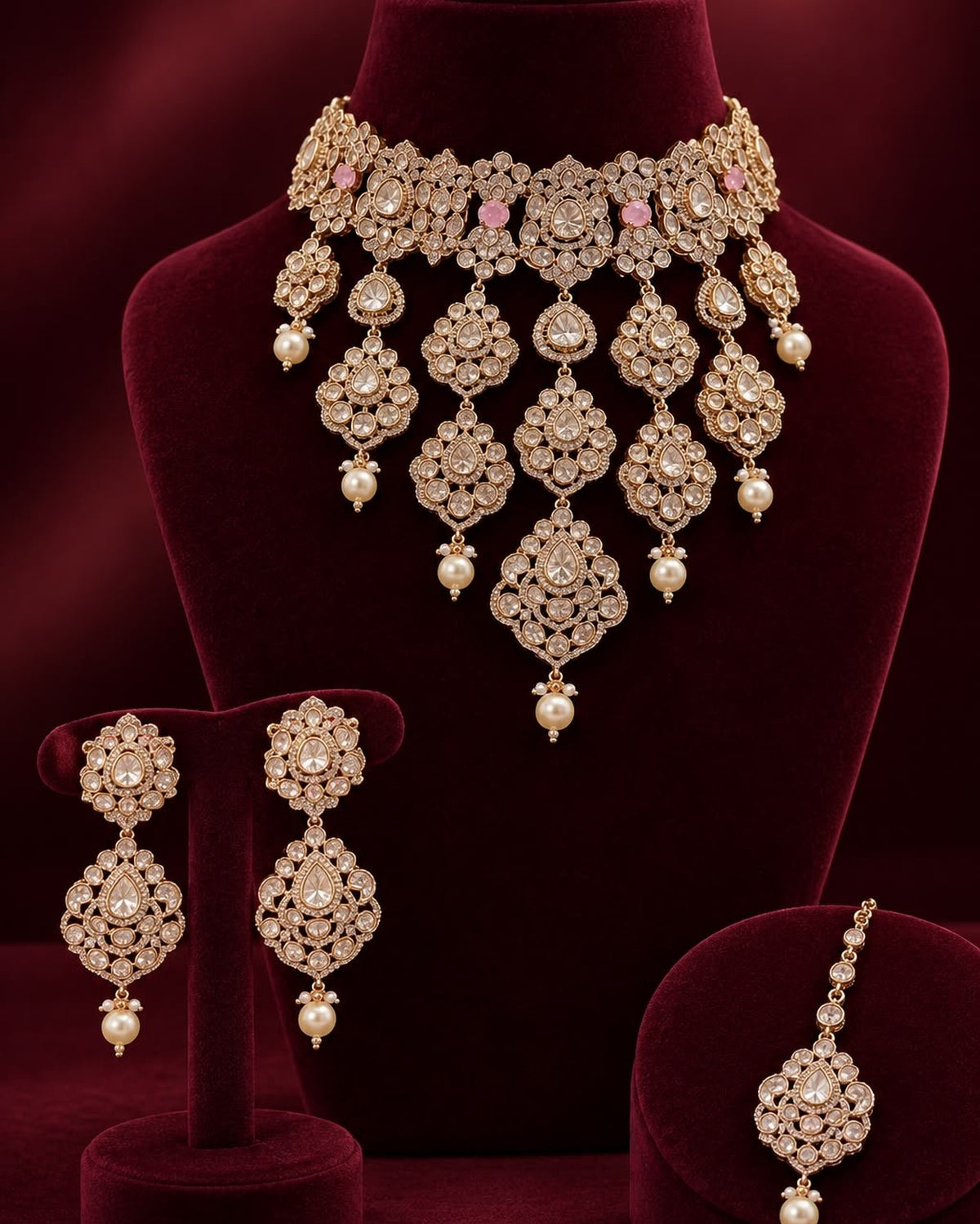 Bridal Polki Pearl Beauty