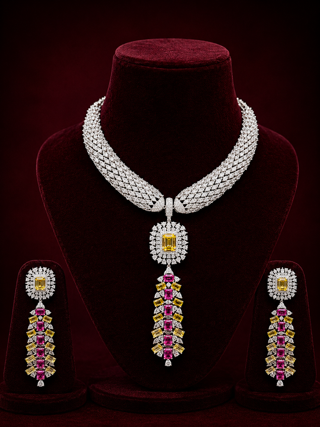 Diamond Rainbow Luxe Necklace Set