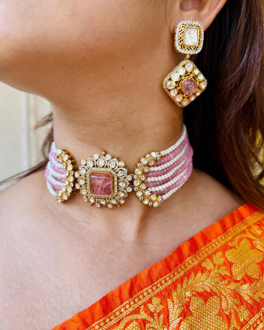 Kundan Beads Choker Necklace