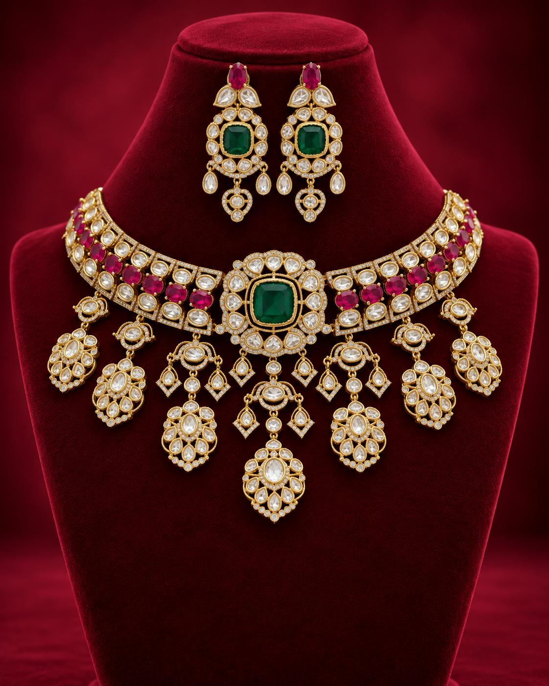 Grand Polki Bridal Necklace Set