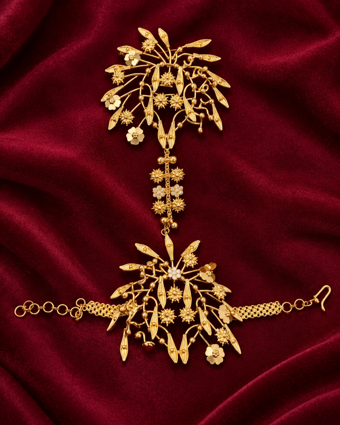 Golden Floral Hathphool