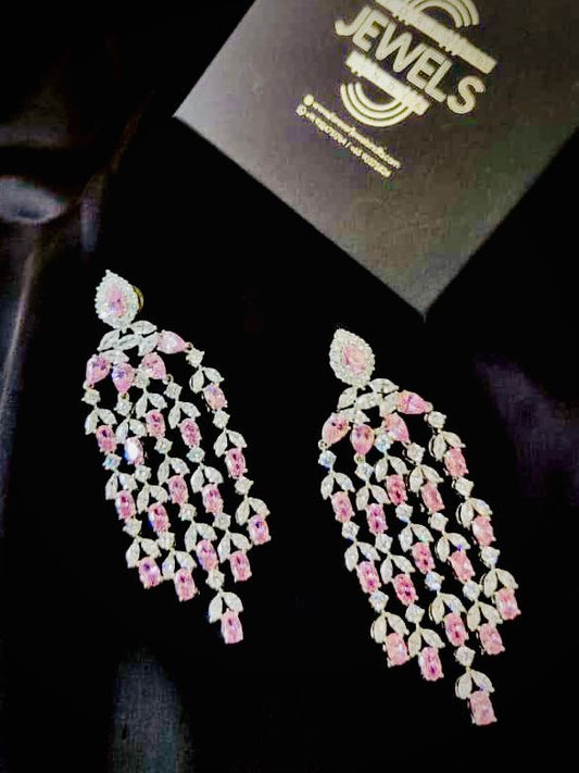 Shimmer Pink Danglers Earrings