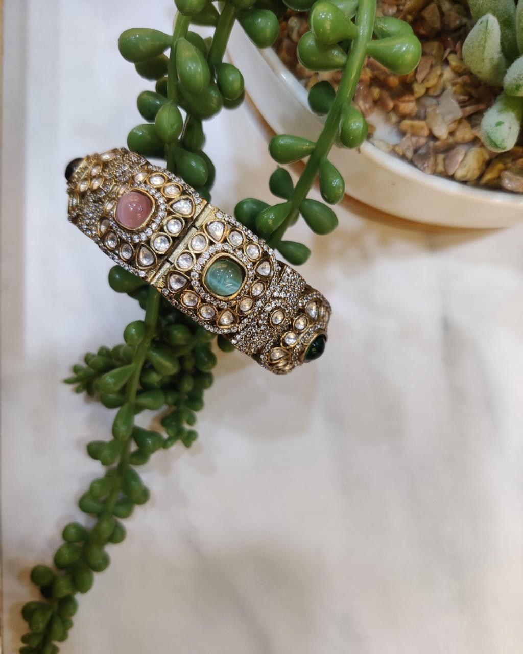 Polki Victorian Kundan Kada