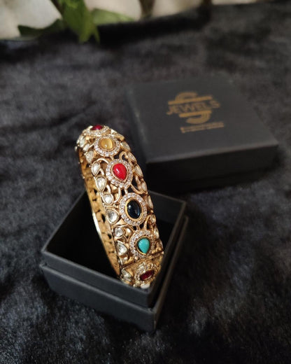 Multicolor Kundan Kada