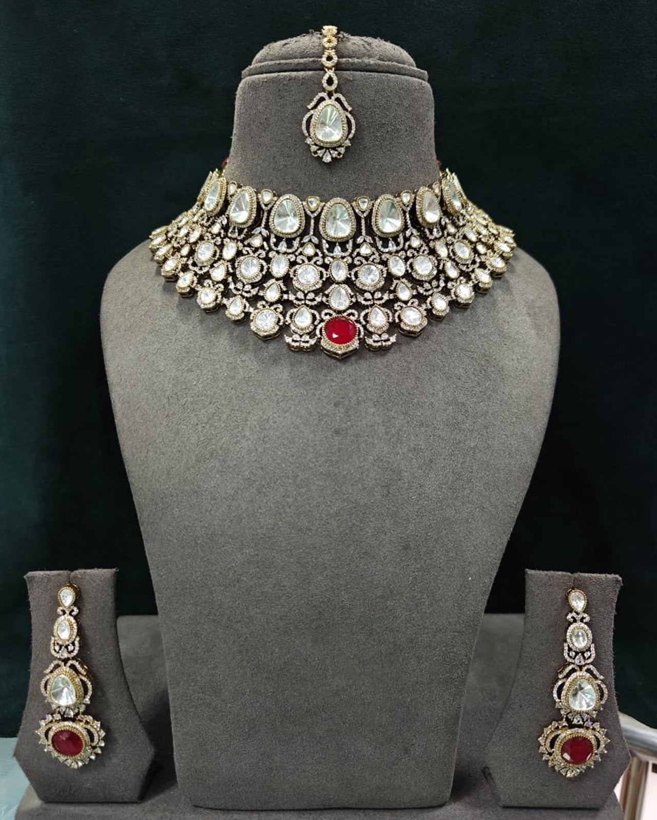 Royal Moissanite Bridal Choker Set