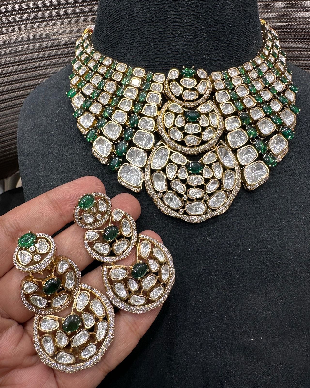 Elegant Polki Necklace Set