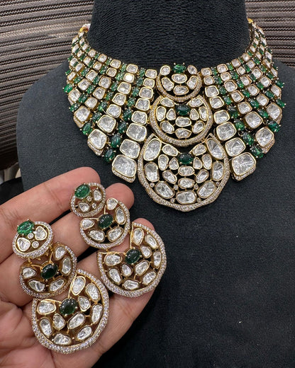 Elegant Polki Necklace Set