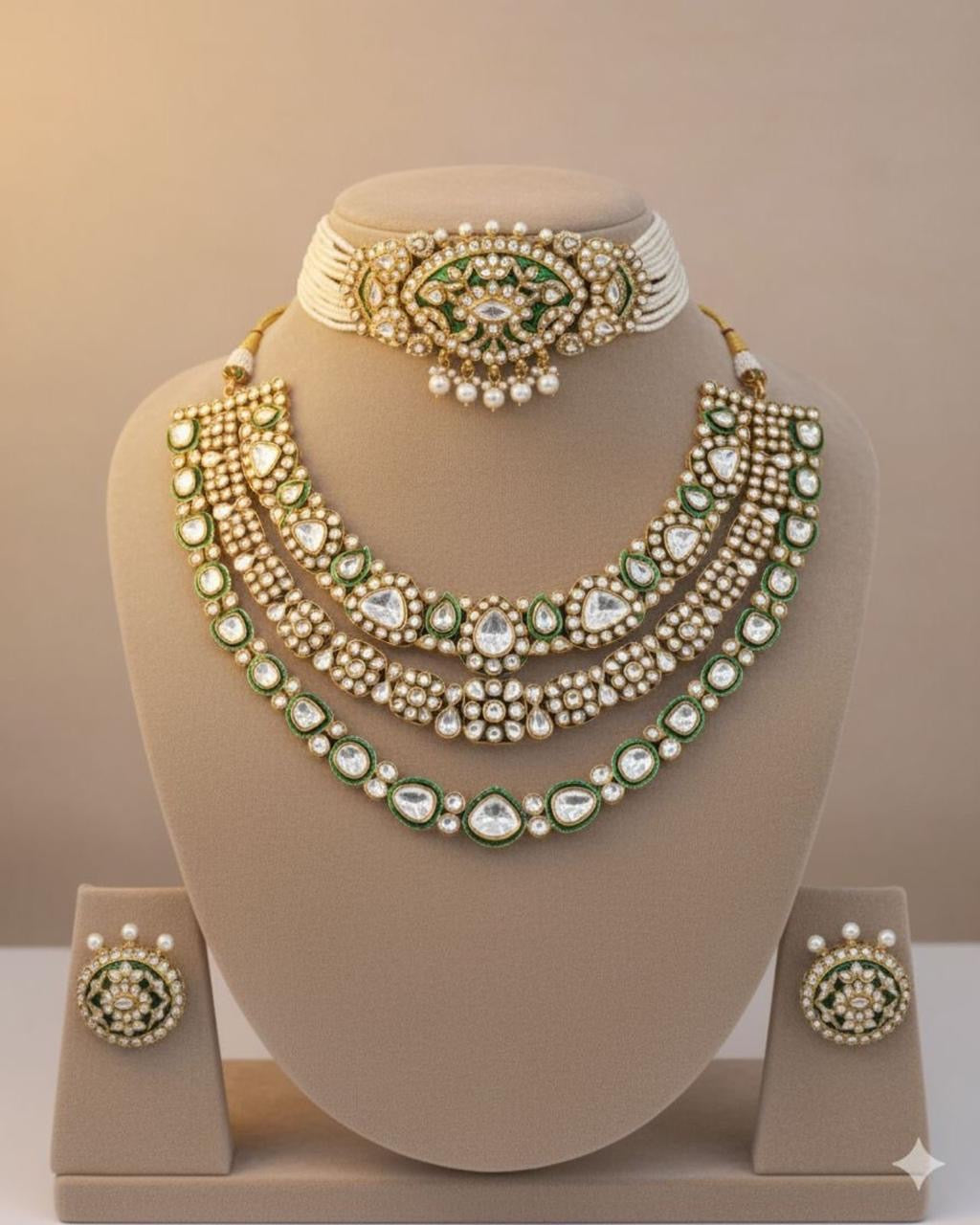 Kareena Kapoor Inspired Kundan Choker & Layered Necklace Set