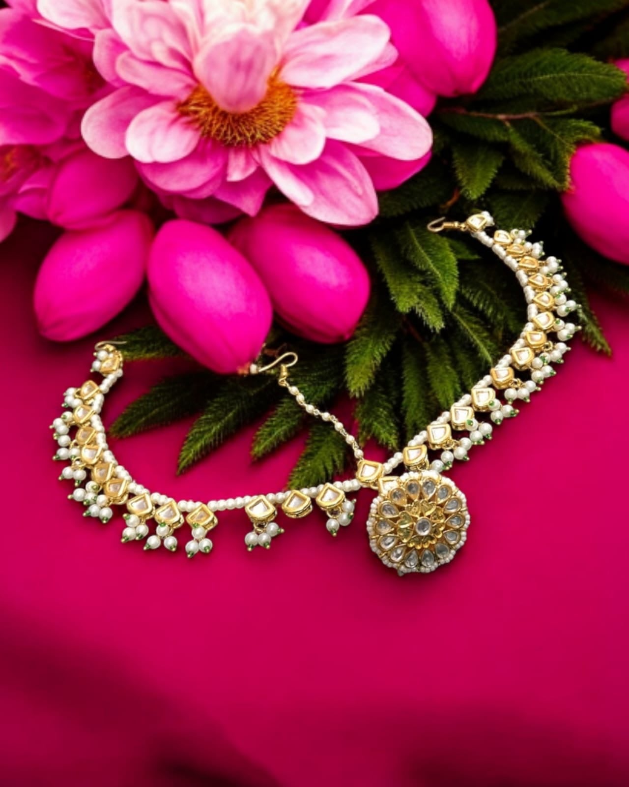 Floral Kundan Sheeshphool