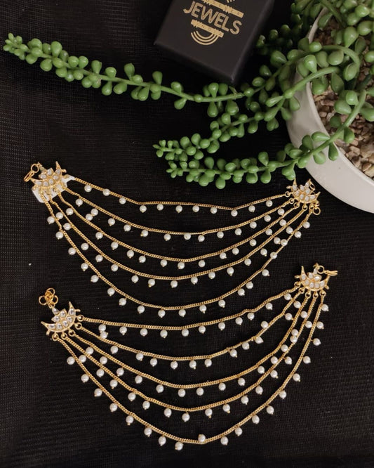 Rani Grace Ear Chain Pearl Earchains