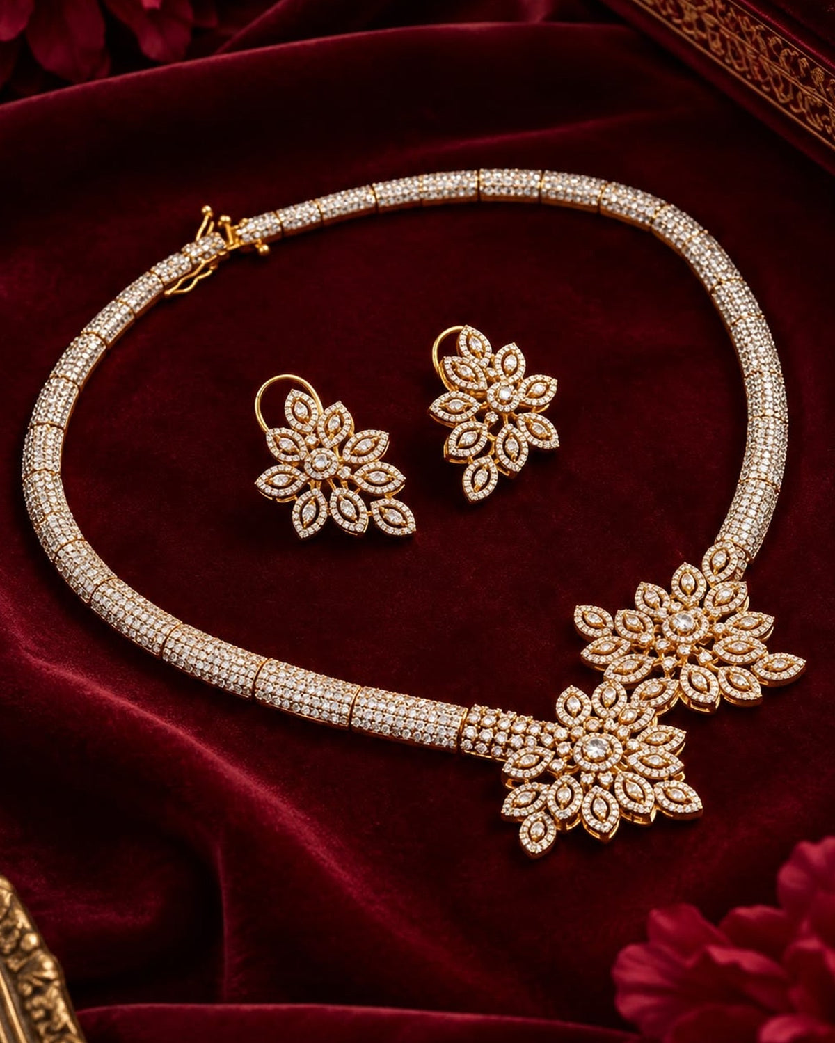 Floral Diamond Trendy Beauty