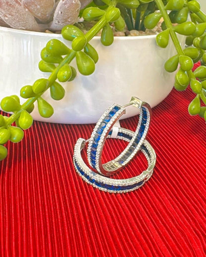 Diamond Hoops Earrings