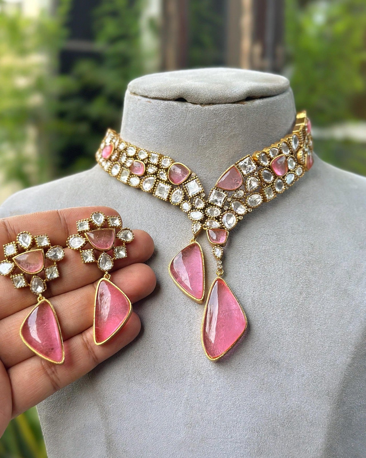 Dazzling Moissanite Necklace set