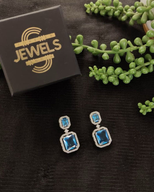 Blue Glow Drop Earrings