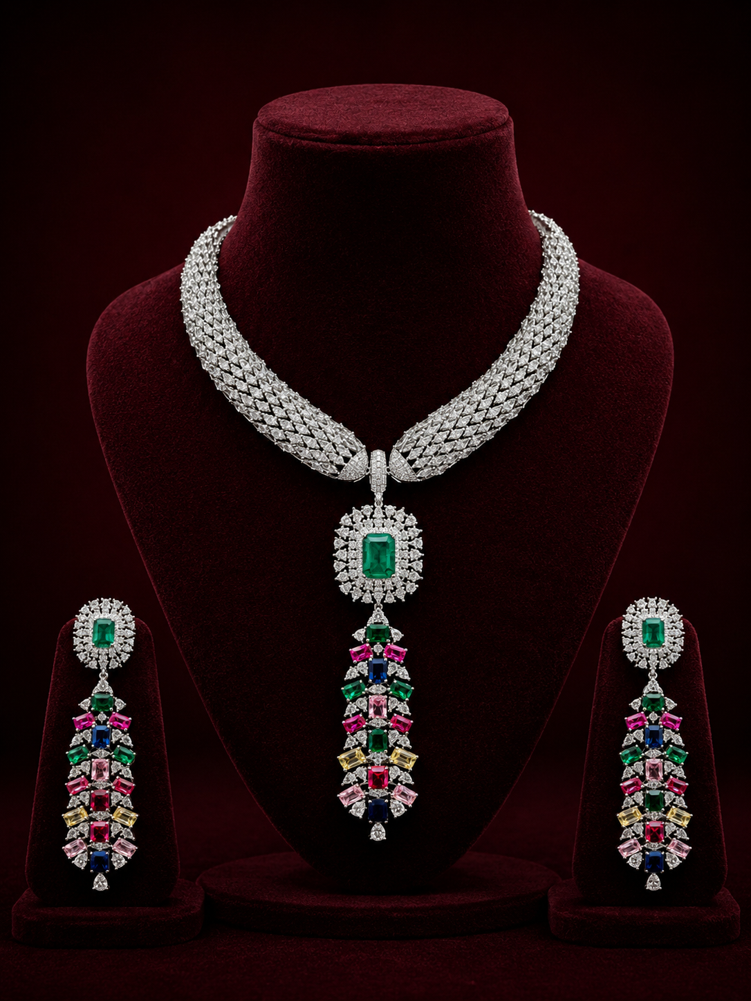 Diamond Rainbow Luxe Necklace Set