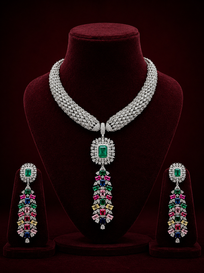 Diamond Rainbow Luxe Necklace Set