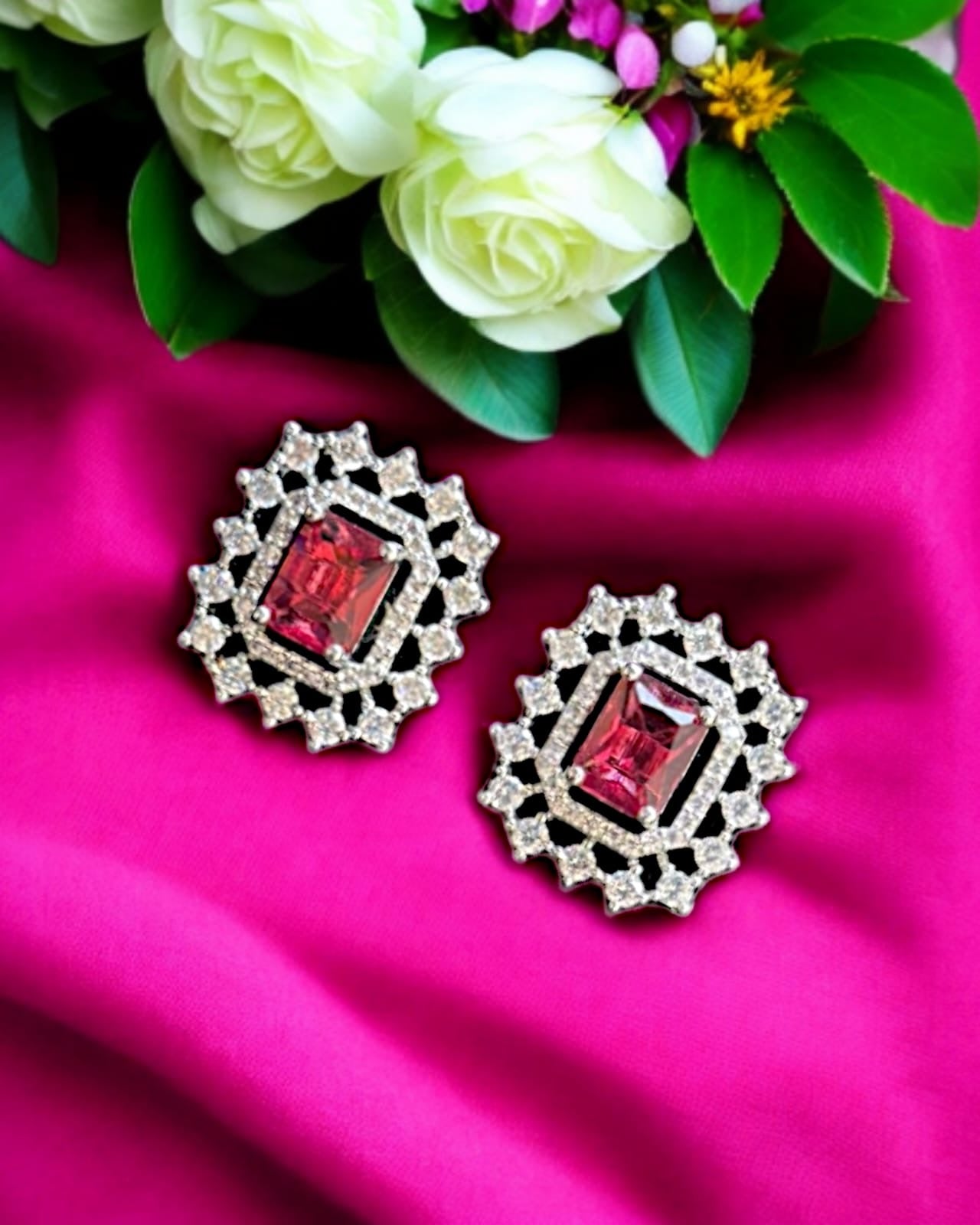 Red Studs Earrings