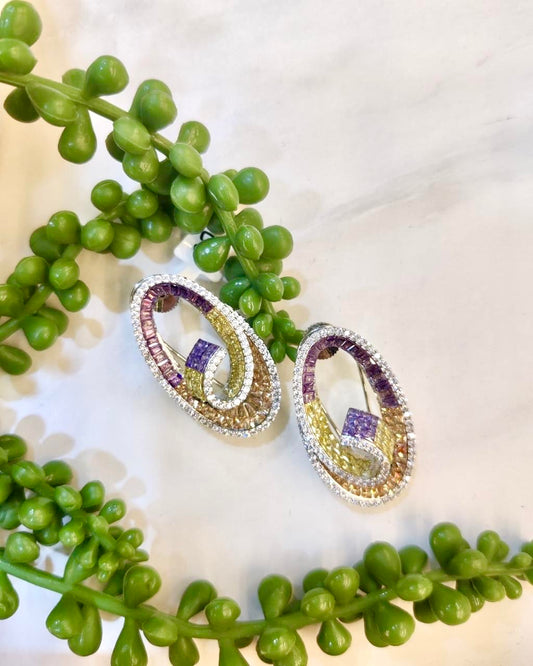 Oval Statement Earrings