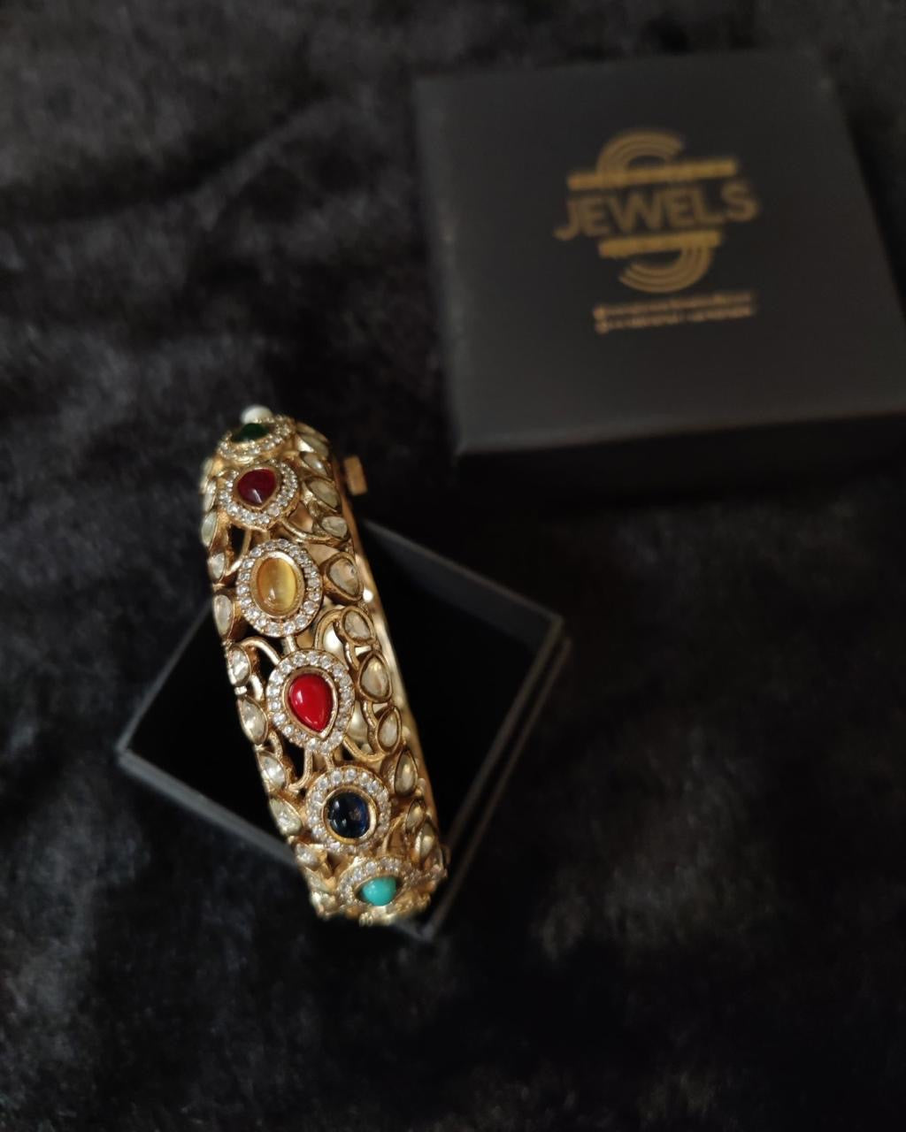 Multicolor Kundan Kada