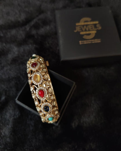 Multicolor Kundan Kada