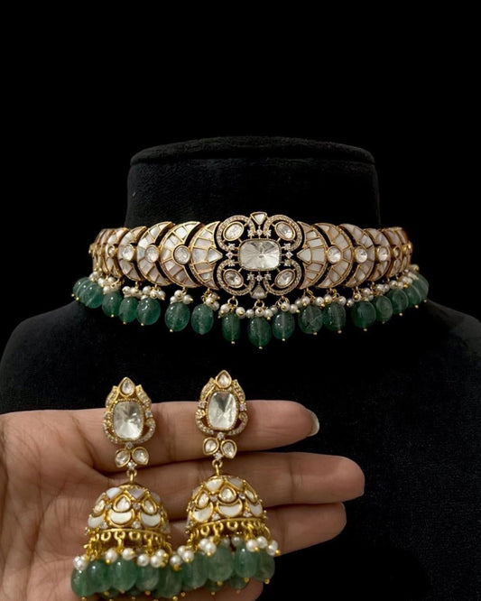 Rose Bloom Choker Necklace Set