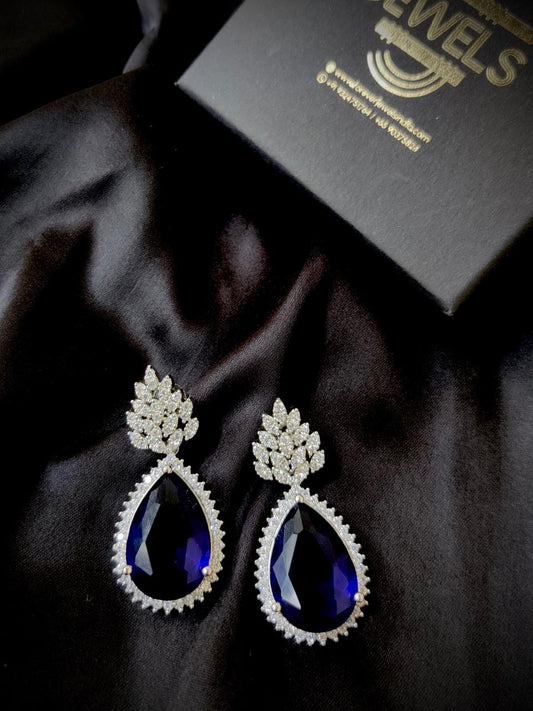 Blue Diamond Earrings